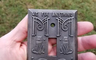 2018 Repair Days Switchplate Auction Piece, Cast Iron